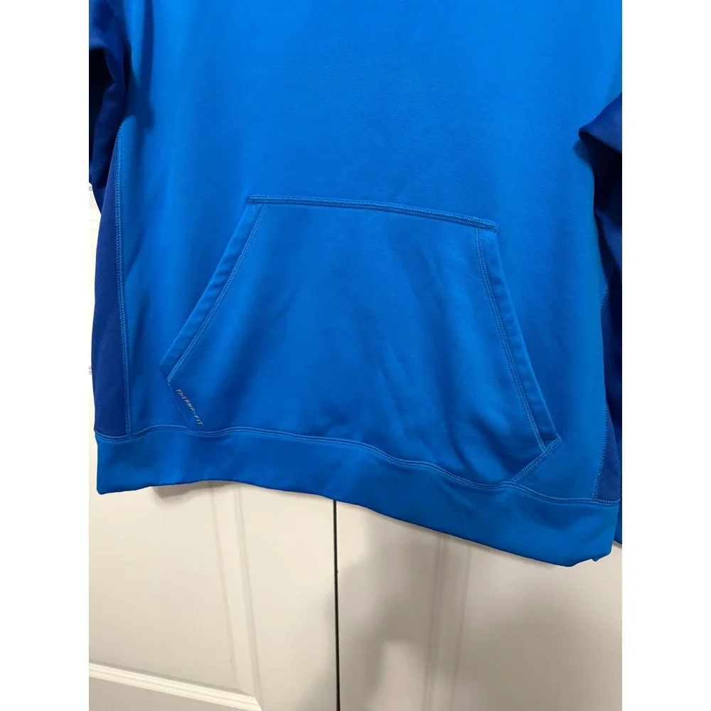 Nike Therma Fit Hoodie Pullover Blue‎ Men's XL Athletic Workout Sweatshirt